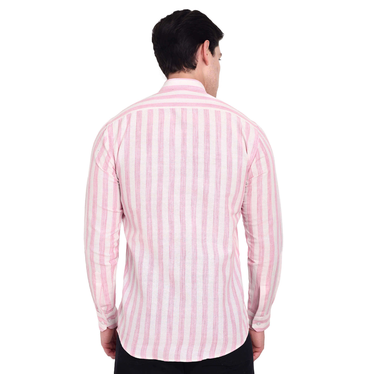 Men’s Solid Cotton check full sleeve Shirt - GarmentGlobe Style View 4