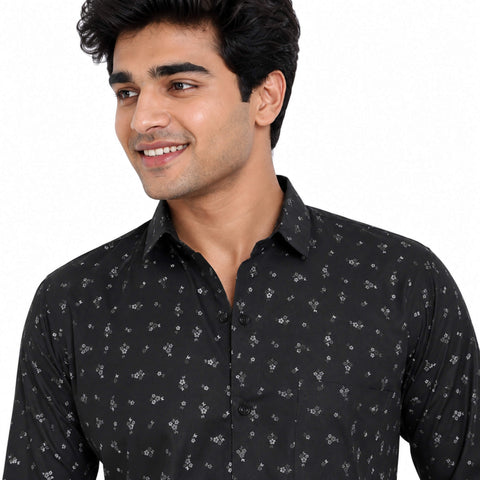 Garment Globe Men's Cotton Printed Regular Fit Shirt Stylish Casual Shirt for Men