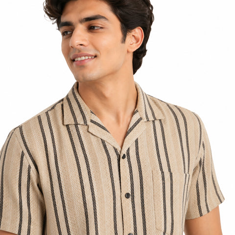 Men’s Half-Check Jute Shirt | Half Sleeve Shirt India