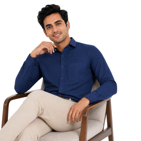Plain Linen Cotton Shirt for Men – Formal & Casual | 60% Off
