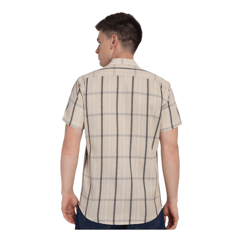 Men’s Casual Half Sleeve Shirt - back View