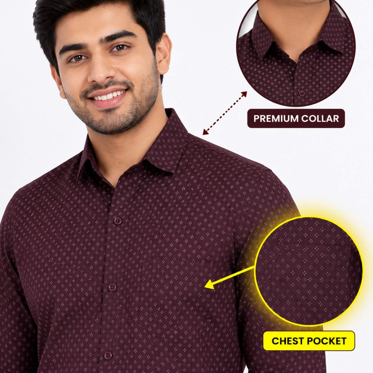 Men’s Cotton Printed Shirt – Formal & Casual Wear