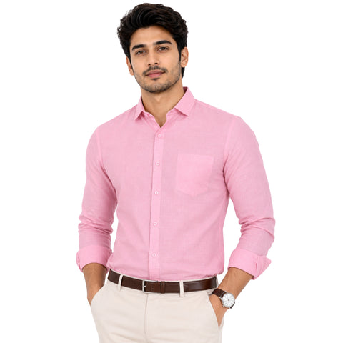 Plain Linen Cotton Shirt for Men – Formal & Casual | 60% Off