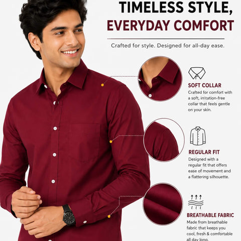 front look red shirt fabric details