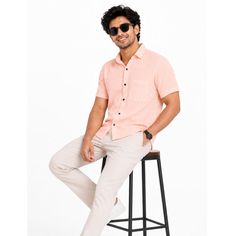 Garment Globe Men's Half-Check Cotton Shirt