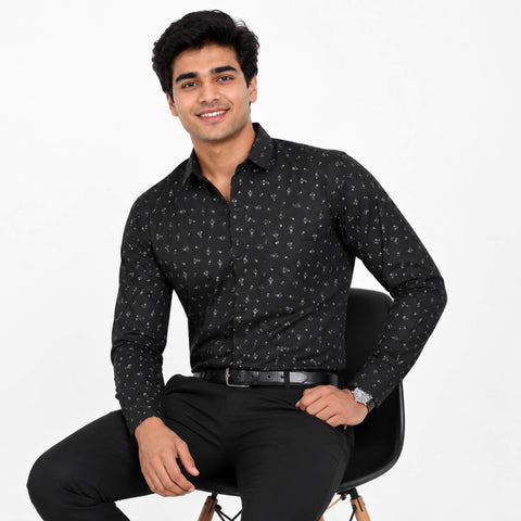 Garment Globe Men's Cotton Printed Regular Fit Shirt Stylish Casual Shirt for Men
