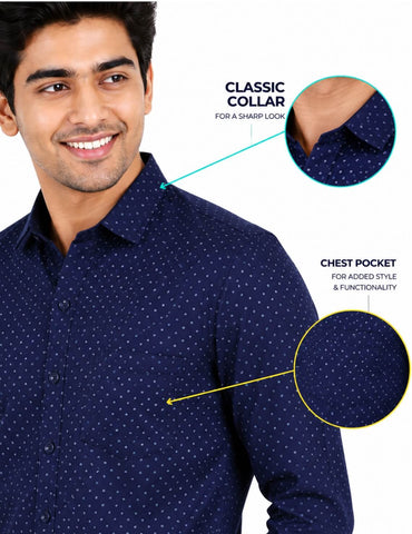 Men’s Cotton Long Sleeve Shirt Regular Fit