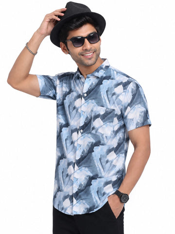 Garment Globe Men’s Half-Check Shirt Slim Fit