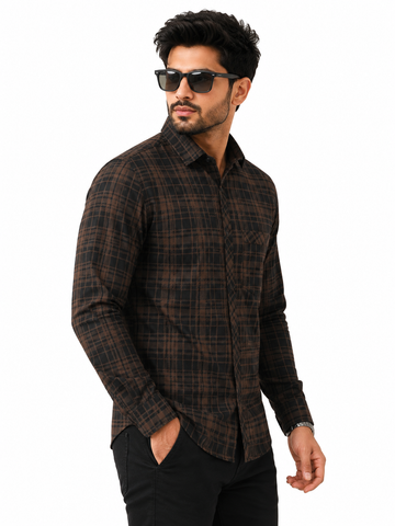 Cotton Blend Regular Fit Full Sleeve Men's Shirt
