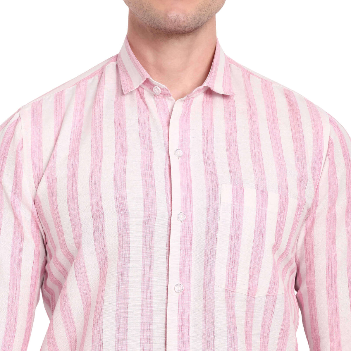 Men’s Solid Cotton check full sleeve Shirt - GarmentGlobe Style View 5