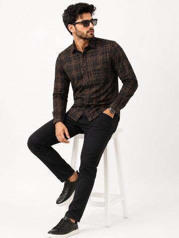 Cotton Blend Regular Fit Full Sleeve Men's Shirt