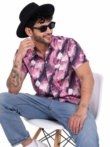 Garment Globe Men’s Half-Check Shirt Slim Fit