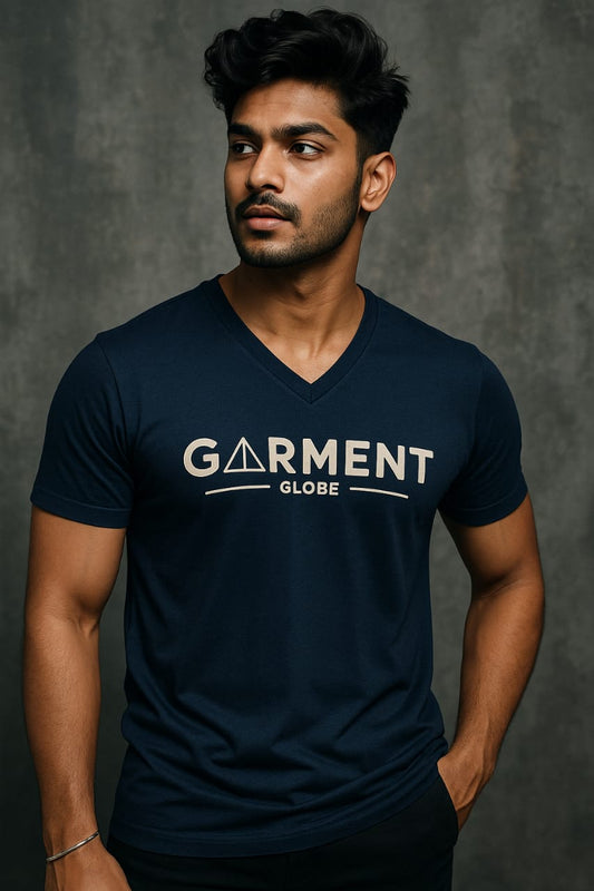 Men's Cotton Graphic V - Neck T-Shirt - GarmentGlobe