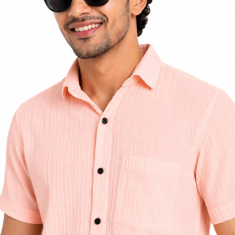 Garment Globe Men's Half-Check Cotton Shirt