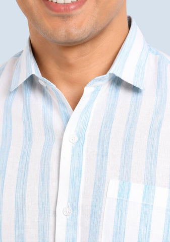Khadi Cotton Men’s Check Shirt Slimfit, Full Sleeve