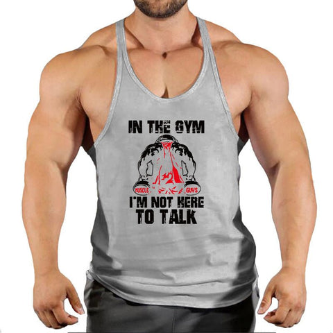 Summer Men's Vest Casual Sports Bottoming Shirt Round Neck I - shaped Fitness - GarmentGlobe