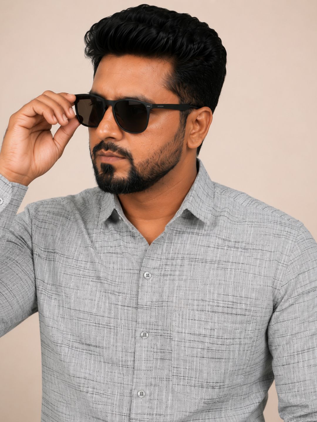 Men's Premium Khadi Cotton Shirt - GarmentGlobe Style View 7