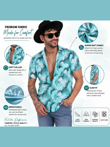 Garment Globe Men’s Half-Check Shirt Slim Fit