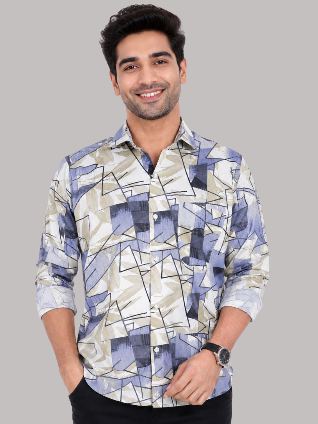 Men’s Cotton Check Shirt|Casual Printed Shirt