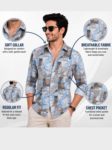 Men’s Cotton Check Shirt|Casual Printed Shirt