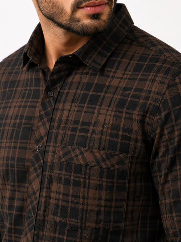 Cotton Blend Regular Fit Full Sleeve Men's Shirt