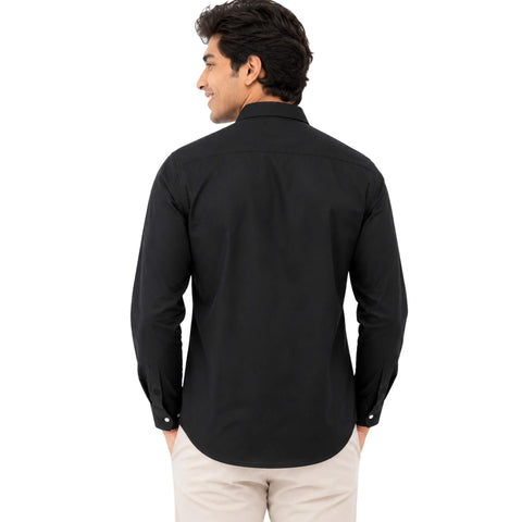 back look black shirt