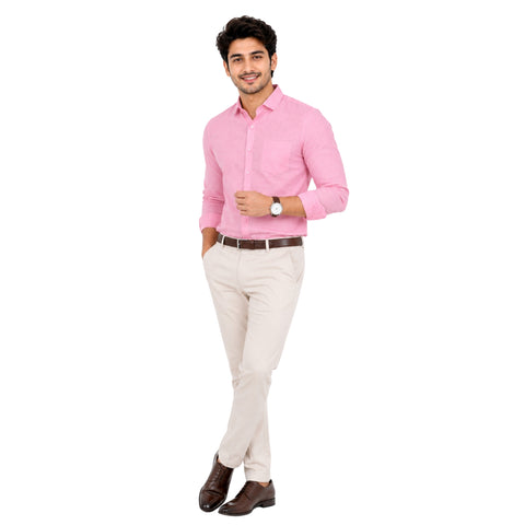 Plain Linen Cotton Shirt for Men – Formal & Casual | 60% Off