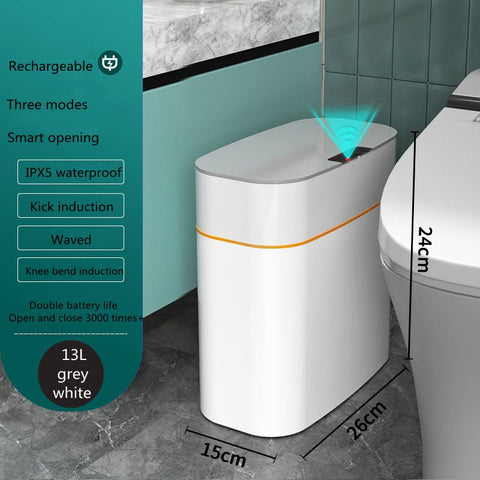 Smart Trash Can With Lid For Bedroom And Living Room Kitchen Storage Box Trash Can Induction Small Car Box Automatic Smart Dustbin Smart Trash Bin - GarmentGlobe