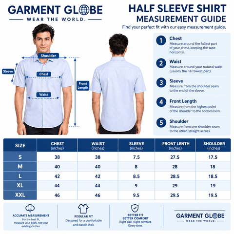 Men’s Cotton-Blend Half-Sleeve Shirt