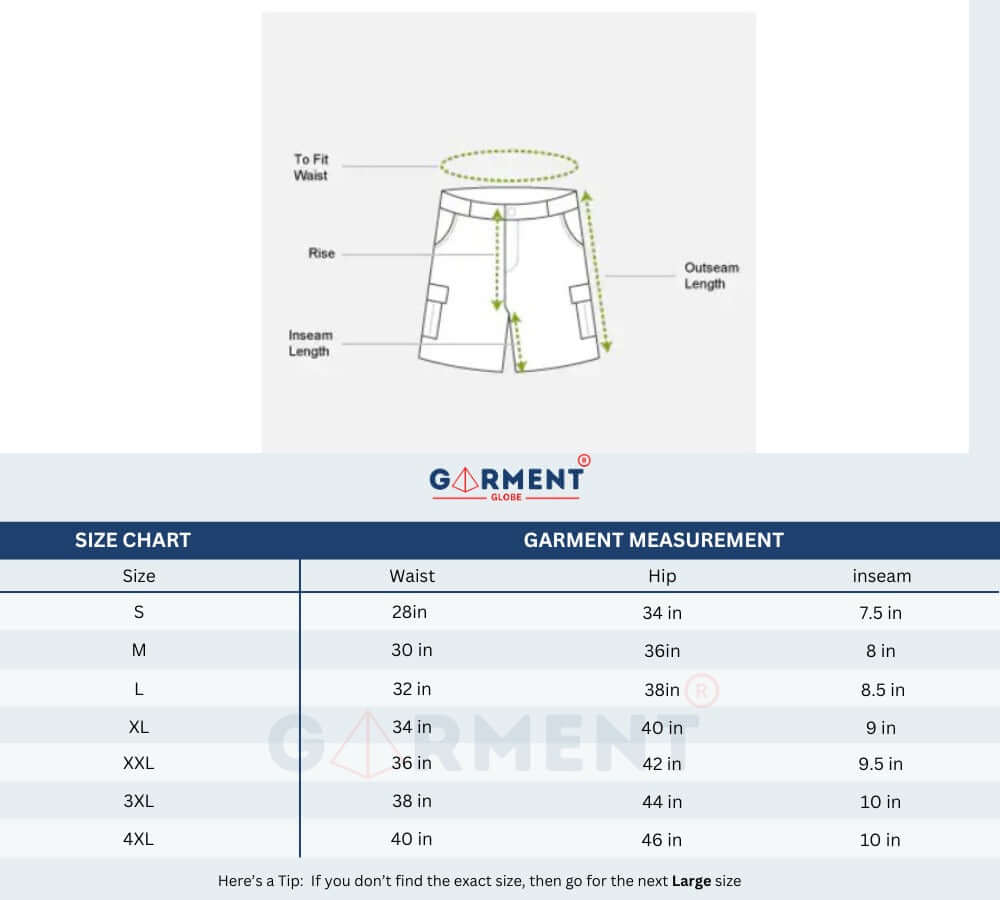 Product size chart