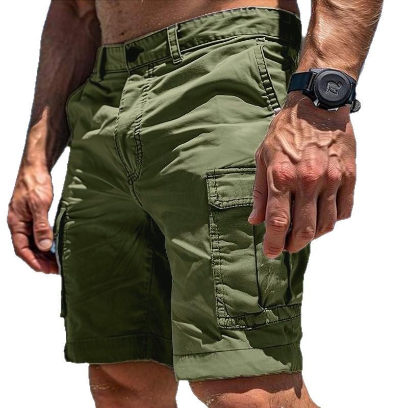 Men's Cargo Shorts Summer Multi - Pocket Button Zipper Pants With Pockers Fashion Beach Pants - GarmentGlobe