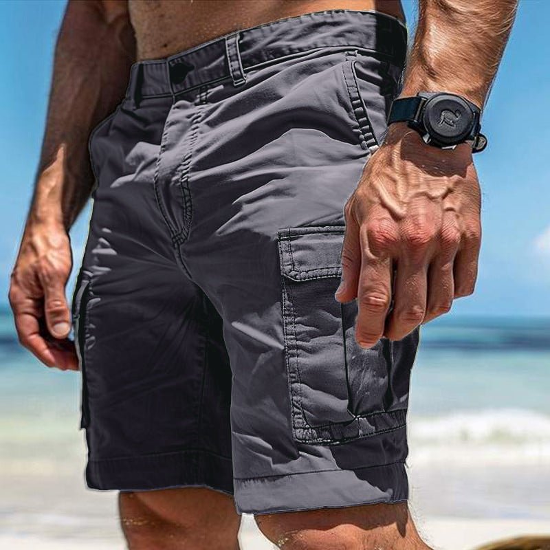 Men's Cargo Shorts Summer Multi - Pocket Button Zipper Pants With Pockers Fashion Beach Pants - GarmentGlobe