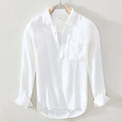 Spring And Summer Men's Pure Linen Casual Top GarmentGlobe