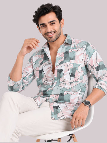 Men’s Cotton Check Shirt|Casual Printed Shirt