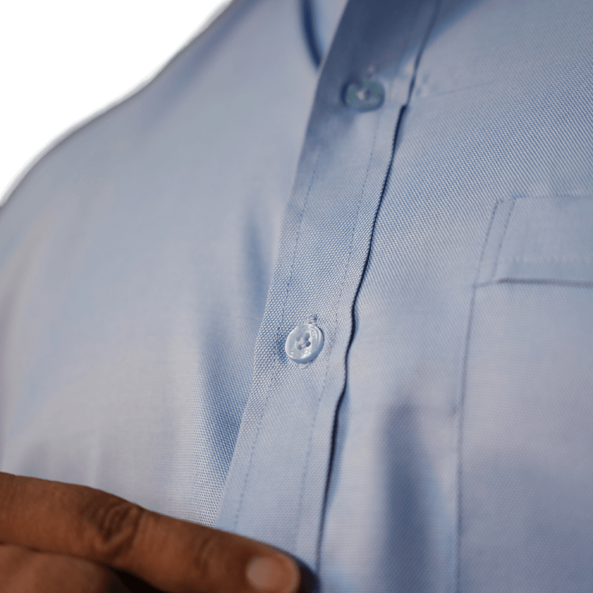 Men's Chambray Half-Sleeve Shirt – Opaque Casual - GarmentGlobe Style View 5