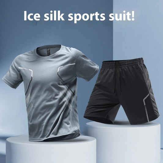 Men's T-shirts Sports Running T-shirt Color Block Men Quick - drying Breathable Short Sleeve Round Neck Active Tee Outdoor Workout - GarmentGlobe