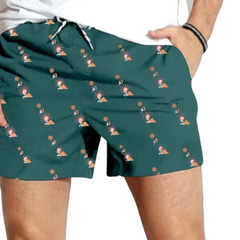GARMENT GLOBE Men's Cotton Boxer Shorts Soft, Breathable & Comfortable Stylish Nautical Print Elastic Waistband with Drawstring Lightweight & Perfect for Casual Wear Fabric GarmentGlobe