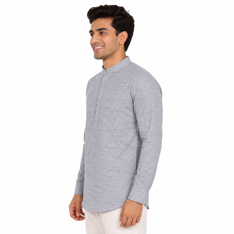 Men’s Khadi Cotton Short Kurta  Pure, tight shirt